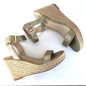 Steve Madden ankle strap wedge espadrille